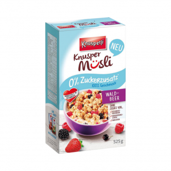 Knusperli Knusper Müsli Waldbeer, 0 % Zuckerzusatz, 525 Gramm Packung